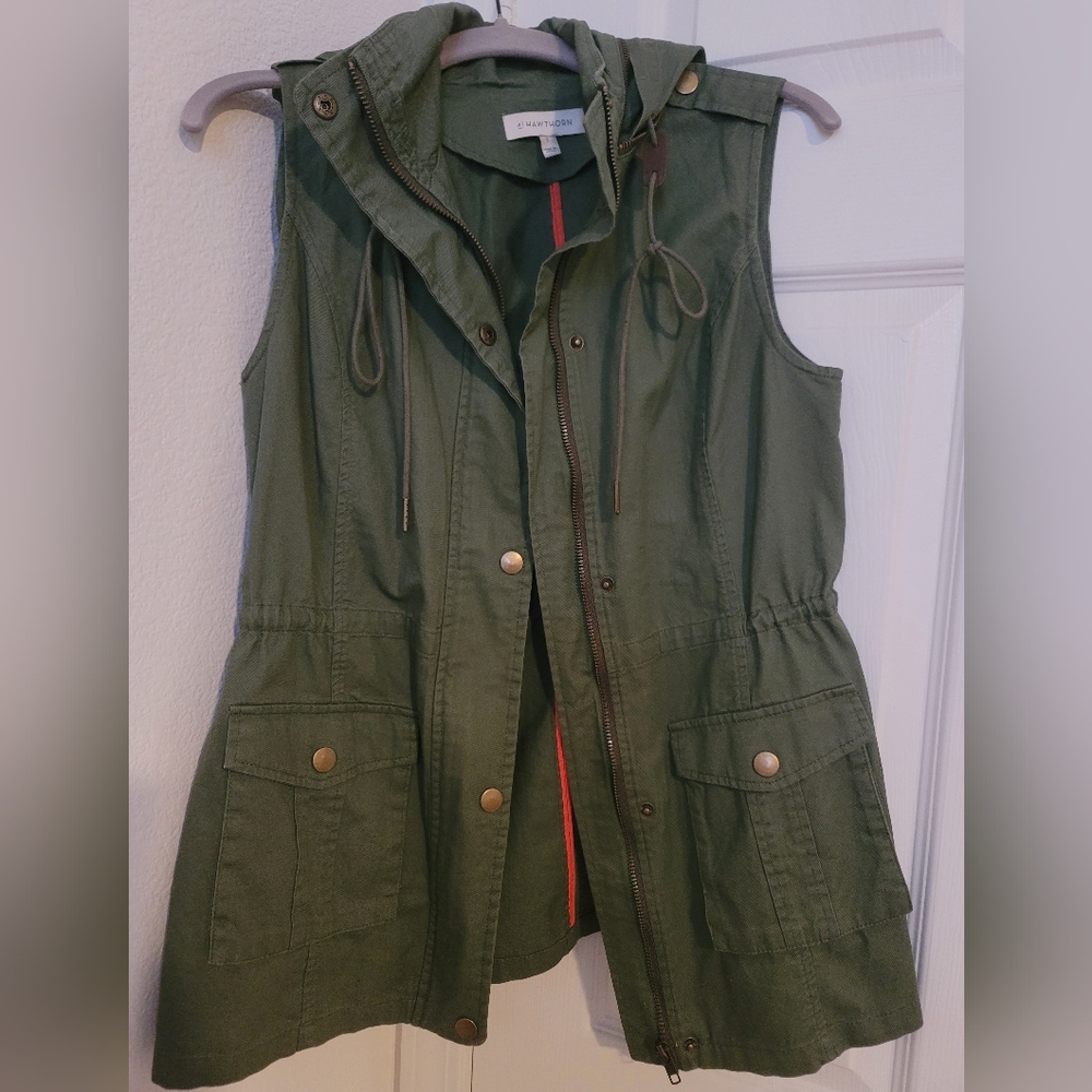 41 Hawthorn Olive Green Vest, Small